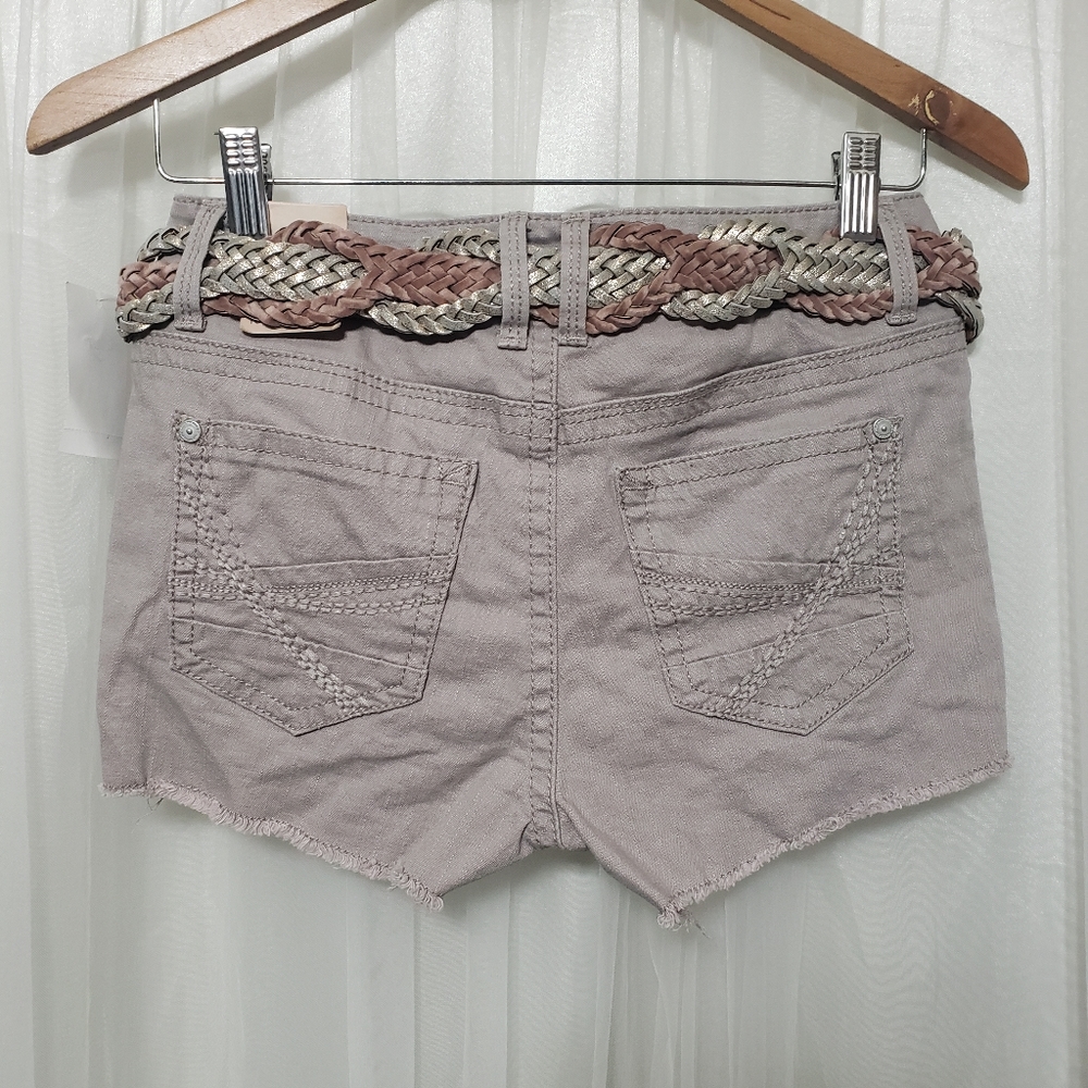 NWT Wallflower Sz 7 Shorty Shorts Stone Grey - Picture 4 of 11